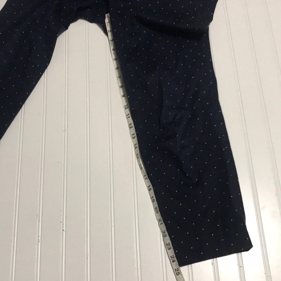 J. Crew city fit stretch polka dot pants blue white - Picture 5 of 8